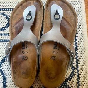 Birkenstock Gizeh sandals, silver